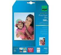 Sigel InkJet Ultra Photo Paper IP706 - Papier photo brillant - blanc brillant - 130 x 180 mm - 260 g/m² - 18 feuille(s)