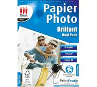 Papier Photo Brillant A4 - Maxi Pack - 170 g/m² - 50 Feuilles - Micro Application