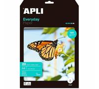 Papier Photo Glacé Apli 12080 A4 20 Volets [20 Unités]