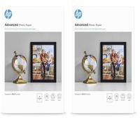 Papier photo HP Advanced, brillant, 250 g/m2, A4, 25 feuilles (Lot de 2)