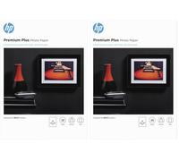 Papier photo HP Premium Plus, satin, 300 g/m2, A4, 20 feuilles (Lot de 2)