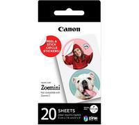 Canon Pack d'autocollants ronds prédécoupés 33 mm ZINK™, 20 feuilles