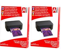 Papier Photo Jet d'Encre Albyco 10x15 cm mat 230 gr/m², Recto Verso, Conditionné par 100 Feuilles (Lot de 2)