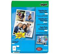 Papier photo jet d'encre - SIGEL - Everyday-plus - haute brillance - format A4 - blanc