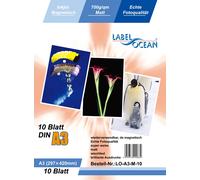 Papier Photo Magnétique A3 Matte 700g - LabelOcean 10 Feuilles