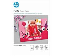 Papier photo mat HP - 180 g/m2 - 10 x 15 cm - 25 feuilles (7HF70A)