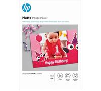 Papier photo mat HP - 180 g/m2 - 10 x 15 cm - 25 feuilles (7HF70A)