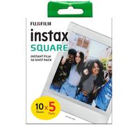 Papier photo pour photo instantane Instax - 70100147085 - Film carre, Bordure Blanc, 50 Unite