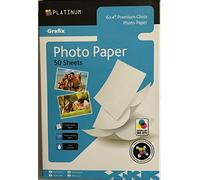Papier photo premium 6 x 4, Grafix platine, brillant 220gsm, 50 Feuilles, Taille 152mm x 102mm