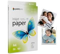 Papier photo PrintPro de COLORWAY 50 Feuilles A4 Haute Brillance 180 g/m² Immédiatement sec Imperméable pour toutes les imprimantes Laser/a Jet d'encre