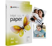 Papier Photo Printpro De Mat 100 Feuilles Din A4 190G/M² Immédiatement Sec Imperméable Pour Toutes Les Imprimantes Jet D'Encre