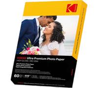 Papier photo Ultra Premium KODAK - Pack de 60 feuilles de papier photo haut de gamme - Format 10 x 15 cm (A6) - Finition très brillante - 280 g/m² - Compatible avec toutes imprimantes à jet d'encre