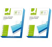 Papier photocopieur Q-CONNECT KF17215, format A4, 80 g/m², 1 x 500 feuilles, qualité C, universel, pour le bureau et la maison, multifonction (Lot de 2)
