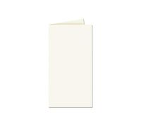 Clairefontaine 2516C - Paquet de 25 Cartes Doubles - Format DL 10,6x21,3cm - 210g/m² - Coloris Blanc - Cartons d'Invitation Evènements et Correspondance - Gamme Pollen - Papier Premium Lisse