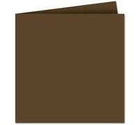 Clairefontaine 12879C - Paquet de 25 Cartes Doubles - Format Carré 13,5x13,5cm - 210g - Coloris Marron Taupé - Cartons d'Invitation Evènements et Correspondance - Gamme Pollen - Papier Premium Lisse