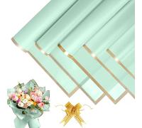 Papier pour Bouquet de Fleurs - 20 Feuilles d'Emballage Fleuriste 58x58 cm avec 10 Rubans Papillon - Idéal pour l'Emballage de Bouquets et Arrangements Floraux