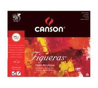 Canson-Infinity Bloc papier Figueras pour peinture à l'huile 10 feuilles 290 g 33 x 41 cm grain toilé