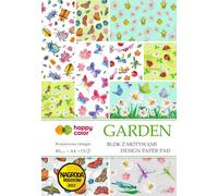 Papier pour projets créatifs "Garden of Dreams", 80g/m², A4 - idéal pour le scrapbooking et le bricolage, 15 feuilles pleines d'inspiration pour vos idées créatives !