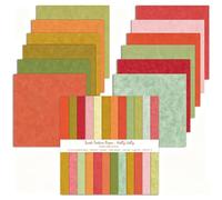 Papier pour Scrapbooking, 24 Feuilles Papier à motifs de Noël Double Face, 24 Designs Papiers décoratifs pour cartes Scrapbook, Journal, Album de Bricolage (Jaune, 30,5 x 30,5 cm)
