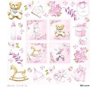 Papier pour Scrapbooking 30x30 - ScrapAndMe - Feuille à découper pour petites filles Little Cuties