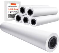 Papier pour traceur grand format - 6 rouleaux 45,7m CAD Bond Rouleaux - Papier pour imprimante grand format - Pour imprimantes et traceurs grand format