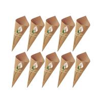 Papier Présent Fait Maison pour Bouquet Fleurs Séchées, 50Pcs Kraft Blanc