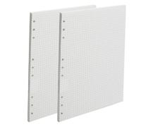 Papier Recharge B5 90 Feuilles Quadrillé 5mm Compatible Reliure 9 Anneaux, 100g/m² Pour Carnets École Bureau Notes Journal Créatif & Impression(18 x 25,5 cm)