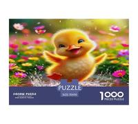 Papier recyclé Canard Jaune pour Adultes Jeu éducatif Anti-Stress Canard, Fleurs et Pluie (1000pcs, 70 x 50 cm)