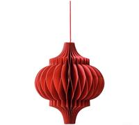 Papier rouge pour lanterne nid d'abeille 8 cm boule magnétique origami pour décoration à suspendre (C)