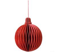 Papier rouge pour lanterne nid d'abeille 8 cm boule magnétique origami pour décoration à suspendre (F)