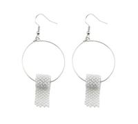 Papier Roulé Boucles D'oreilles Argenté pour Femmes, Créatives | Cuivre Travaillé, Style Mode, Usage Quotidien ou Sortie Entre Amies, Pièce Décorative Légère