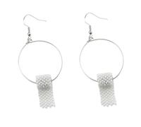 Papier Roulé Boucles D'oreilles Créatives Argenté, pour Femmes | Cuivre, Style Mode, Usage Quotidien et Sorties Entre Amies, Design Pendantes avec Ornement Décoratif