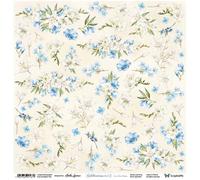 Papier Scrapbooking 30x30 - ScrapAndMe - Celebrations Blue 2 Fleurs - Feuille Découpeuse