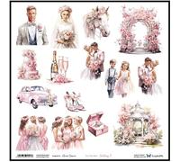 Papier Scrapbooking 30x30 - ScrapAndMe - Mariage 5 - Feuille Découpeuse