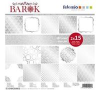 Papier Scrapbooking Artemio - Barok Foil argenté- 30,5 x 30,5 cm - 30 pcs Argenté G