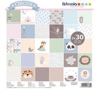 Papier scrapbooking - Artemio - Cirque - 60 feuilles - 30x30 cm - 170 gr/m²