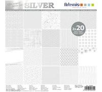 Papier scrapbooking Artemio - Foil argenté - 30,5 x 30,5 cm - 40 feuilles Multicolore - assort. G