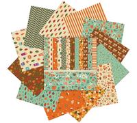 Papier Scrapbooking Automne 24 Pièces Papier Origami 15 x 15 cm Décopatch Feuilles Thanksgiving Decopatch Feuille pour Carnet, Album, Journal (A, 15 x 15 cm)