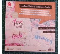 Papier Scrapbooking "Morning" De 12 Feuilles Cartonnées Et 12 Textes Vélin Au Format 20 X 20 Cm