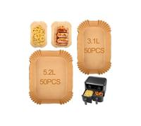 Papier sulfurisé, compatible avec la friteuse à air Moulinex EZ901820 5,2/3,1 L (50 feuilles + 50 tranches)