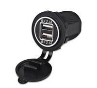 Papier Szwald 4.2a Double USB Voiture Moto Briquet Chargeur 12v 29v Prises Prise de Courant Prise de Charge intérieure(White 4.2a)