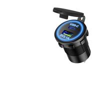 Papier Szwald Prise de Chargeur USB 30w/85w, étanche, Port Pd Type C et Qc3.0, pour Voiture, Bateau, Camion pour Marin 12v Prise de Charge intérieure(Blue 85w with Wire)