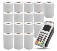 Papier Thermique. 16 unités rouleau cb 57x35x12 mm Papier d'impression blanc Papier pour terminal de paiement, Rouleau tpe carte bancaire, papier imprimante thermique sans bisphénol A