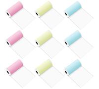 Papier Thermique 9 Rouleaux Papier d’Impression Thermique Coloré Auto-Adhésif Papier d’Imprimante Thermique, Autocollant de Papier Thermique pour PeriPage P1 Mini Photo Étiquettes (57 x 30mm)