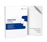 Papier Thermique a4, Compatible Avec M08F M08D M832 M832D M833 M834 Q302 Imprimantes Mobile Portables pour Voyage, Maison, 210x297mm, 100 Feuilles