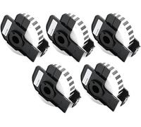 Papier thermique compatible avec imprimantes Brother QL-550 QL-570 QL-580N QL-700 QL-720NW QL-800 QL-810W QL-820NWB QL-1050N QL-1115NWB 38 mm x 30,48 m 5 rouleaux)