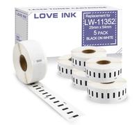 Papier thermique étanche pour Dymo Labelampa er,rouleau d'étiquettes,36mm * 89mm,99012 Attro,4XL,260 Turbo,99012,5 pièces,450 - Type 11352-5PK