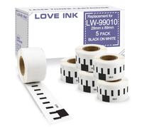 Papier thermique étanche pour Dymo Labelampa er,rouleau d'étiquettes,36mm * 89mm,99012 Attro,4XL,260 Turbo,99012,5 pièces,450 - Type 99010-5PK