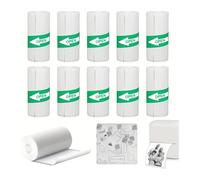 papier thermique Lot de 12 rouleaux papier d'impression recharge for appareil photo instantané, film thermique sans noyau caisses enregistreuses portables 57 mm, imprimante mobile(10 Rolls Sticky)