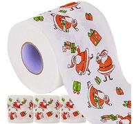 Papier toilette avec motif Père Noël - Décoration de Noël pour salle de bain, toilettes d'invités, bureau, magasin, idée cadeau pour Noël 20353